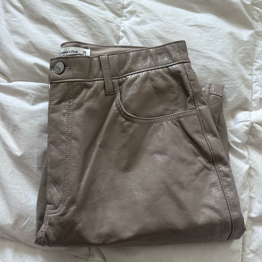 Abercrombie 90s straight leather pants